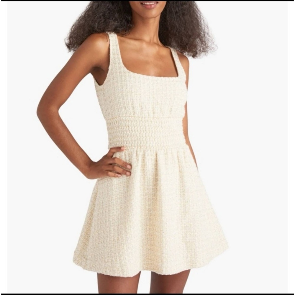 NWOT Hill House Cher Dress in Coconut/Gold Tweed